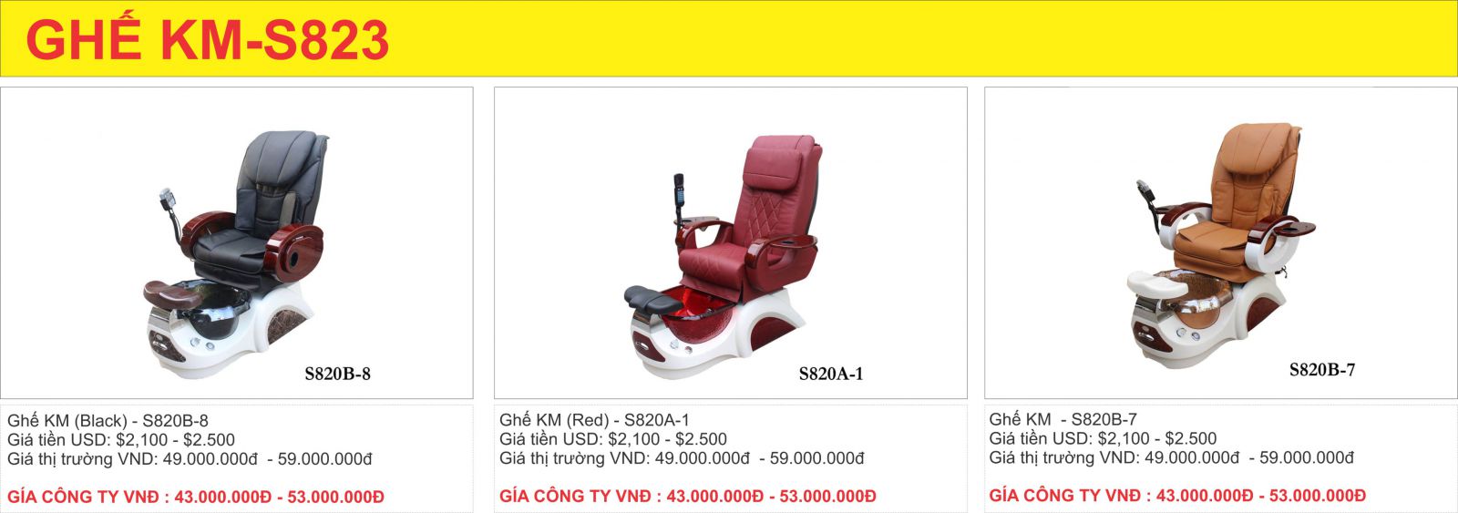 ghế nail massage KM-S820