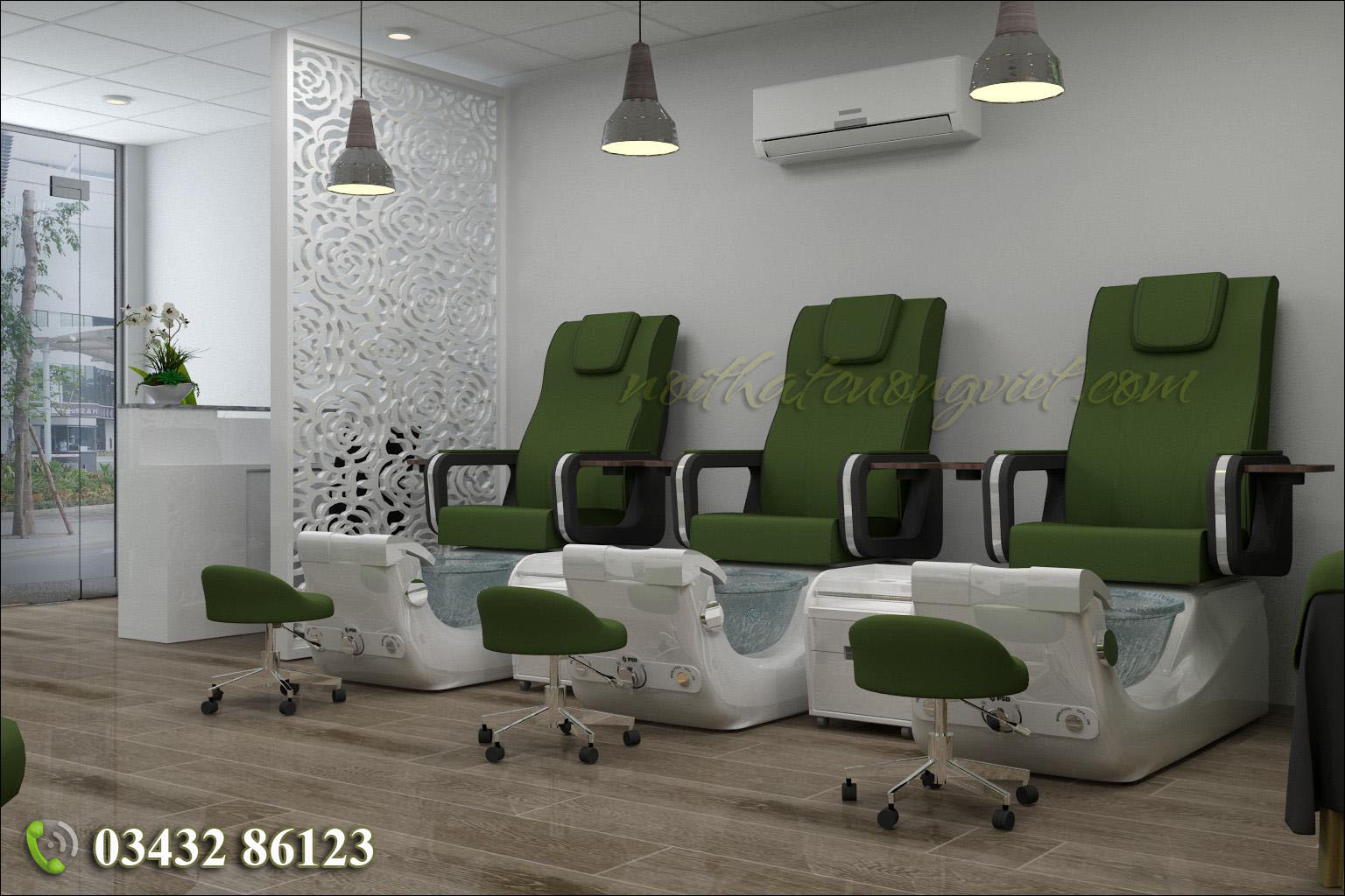 ghế nail massage tại hà nội 